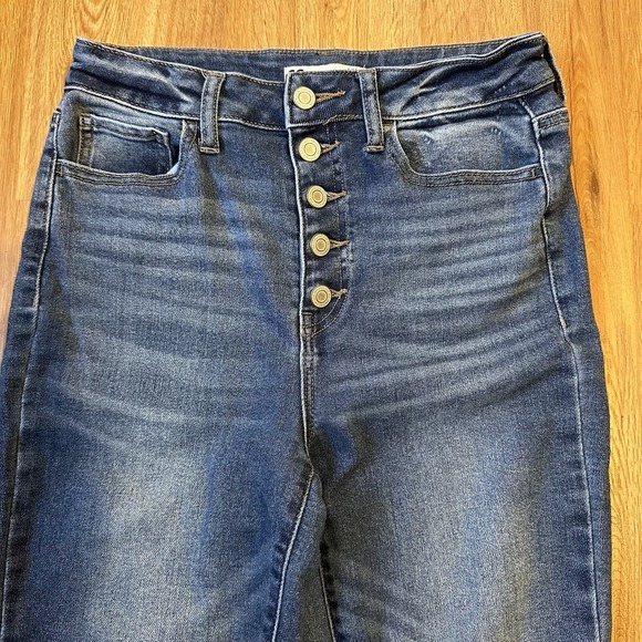 SO Denim - SO Button Fly Flare Leg Jeans Women's Size 9 Med Wash Blue Denim 29x31 Kendrick